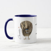 Mug Cute Owl Funny Love Script Nom personnalisé (Gauche)
