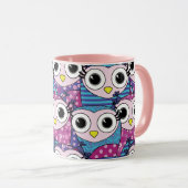 Mug Cute Owl Motif (Devant droit)