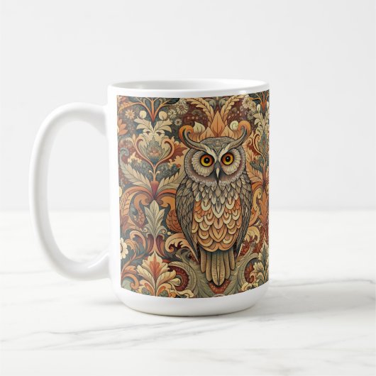 Mug Cute Owl Style William Morris (Gauche)