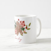 Mug Cute pain d'épices Floral Noël personnalisé (Devant droit)