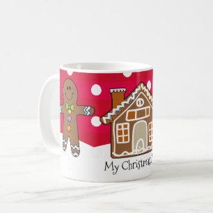 Mug Cute pain d'épices personnalisé Noël Rouge
