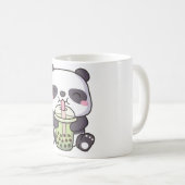 Mug Cute Panda Boire Matcha Bubble Tea (Devant droit)