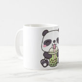Mug Cute Panda Boire Matcha Bubble Tea (Devant gauche)