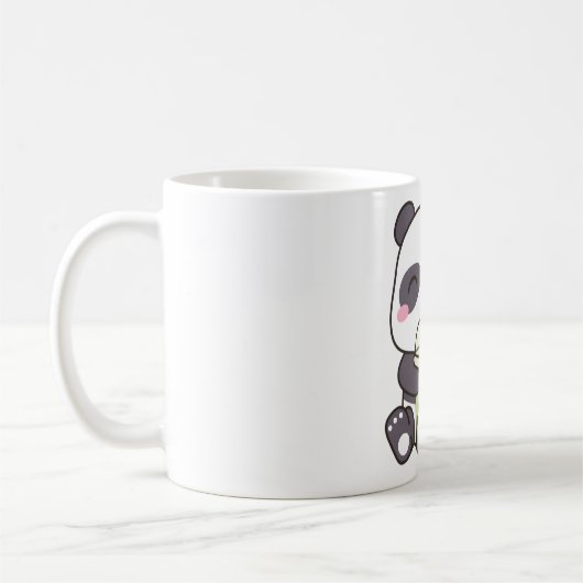 Mug Cute Panda Boire Matcha Bubble Tea (Gauche)