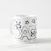 Mug Cute Panda DADDY Cadeau Personnalisé (Devant gauche)