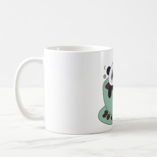 Mug Cute Panda In Coffee Cup Coffee Lover Gift (Gauche)