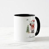 Mug Cute Panda Jouer Golf Joyeux Noël (Devant droit)