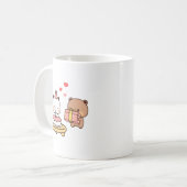 Mug Cute Panda ours couple hugin, bubu et dudu amour (Devant gauche)