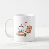 Mug Cute Panda ours couple hugin, bubu et dudu amour (Gauche)