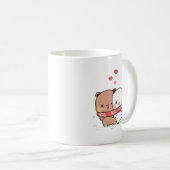 Mug Cute Panda ours couple hugin, bubu et dudu amour (Devant droit)