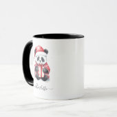 Mug Cute Panda Père Noël Joyeux Noël (Devant gauche)
