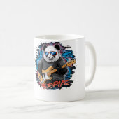 Mug Cute Panda Playing Bass Guitar Animal Playing Guit (Devant droit)