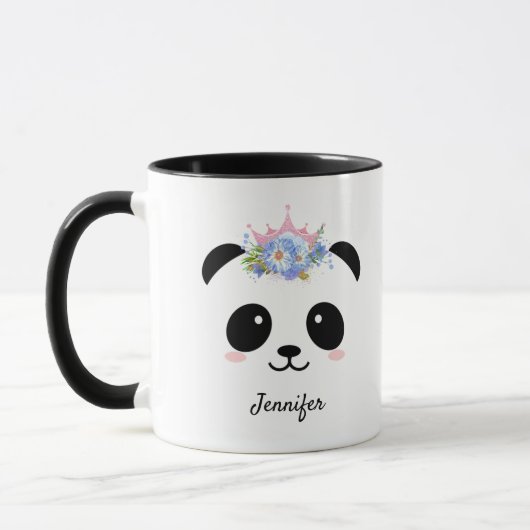 Mug Cute panda reine personnalisée (Gauche)