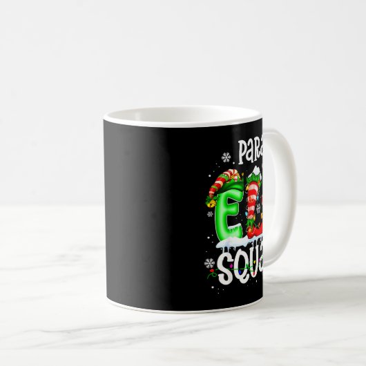 Mug Cute Para Elf Squad Funny Christmas Elf Kids Teach (Devant droit)