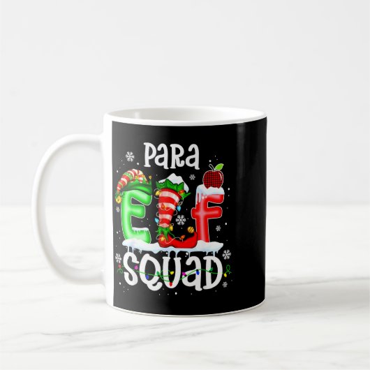 Mug Cute Para Elf Squad Funny Christmas Elf Kids Teach (Gauche)