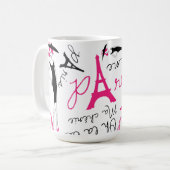 Mug Cute Paris Thème Lady élégante (Devant gauche)