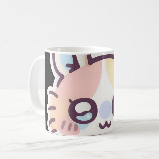 Mug Cute Pastel Aesthetic Coffee Cup. (Devant gauche)