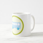 Mug Cute Pastel Blue School Bus Icon (Devant droit)