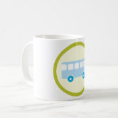 Mug Cute Pastel Blue School Bus Icon (Devant gauche)