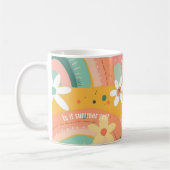Mug Cute Pastel Blush Turquoise Boho Fleurs et Arc-en- (Gauche)