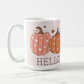 Mug Cute Pastel Bonjour Citrouille (Gauche)