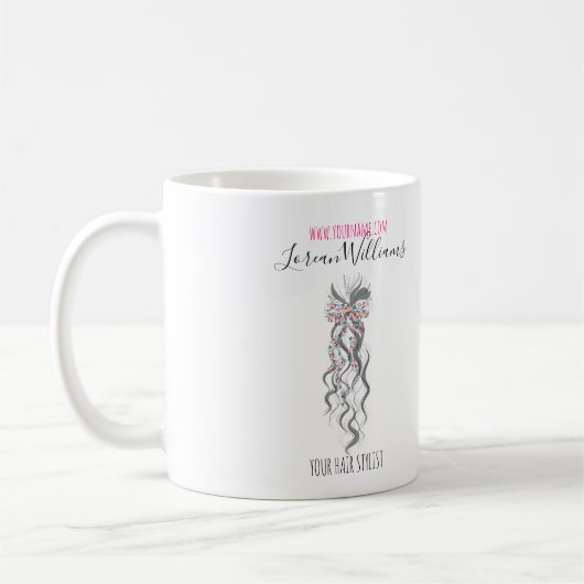 Mug Cute Pastel Bride Wavy Coiffeuse Salon de coiffure (Gauche)
