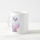 Mug Cute Pastel Chouette à cartons rose et bleu (Devant gauche)