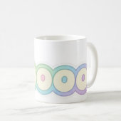 Mug Cute Pastel HOOOO Text design  (Devant droit)