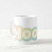 Mug Cute Pastel HOOOO Text design  (Devant gauche)