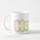 Mug Cute Pastel HOOOO Text design (Gauche)