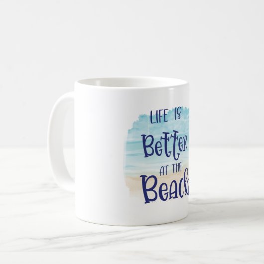 Mug Cute Pastel Life is Better at the Beach (Devant gauche)