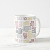 Mug Cute Pastel Llama Puzzle Pattern (Devant droit)