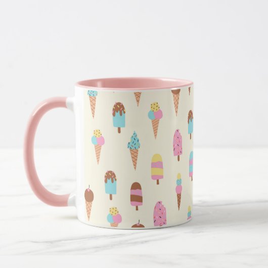 Mug Cute Pastel Motif de crème glacée (Gauche)