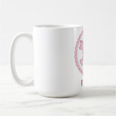 Mug Cute Pastel Pink Skull with Bow and Crossbones Des (Gauche)