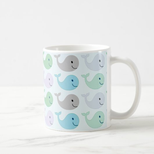 Mug Cute Pastel Whales Motif (Droite)