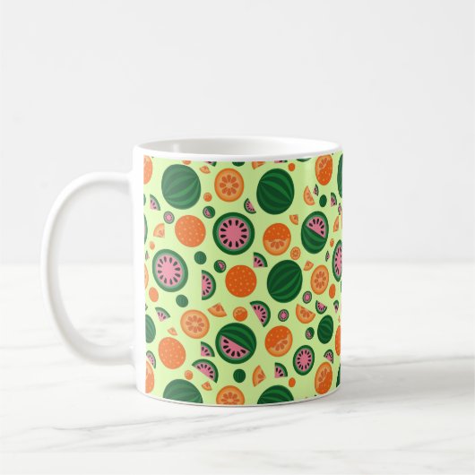 Mug Cute pastèque Orange Motif de fruits d'été (Gauche)