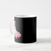 Mug Cute Patchwork Ghost Pink Ribbon Cancer du sein Aw (Devant gauche)
