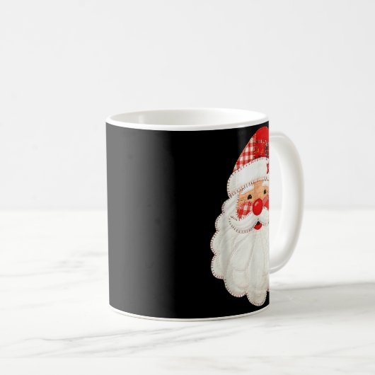 Mug Cute Patchwork Santa Claus Christmas Xmas Men Wome (Devant droit)