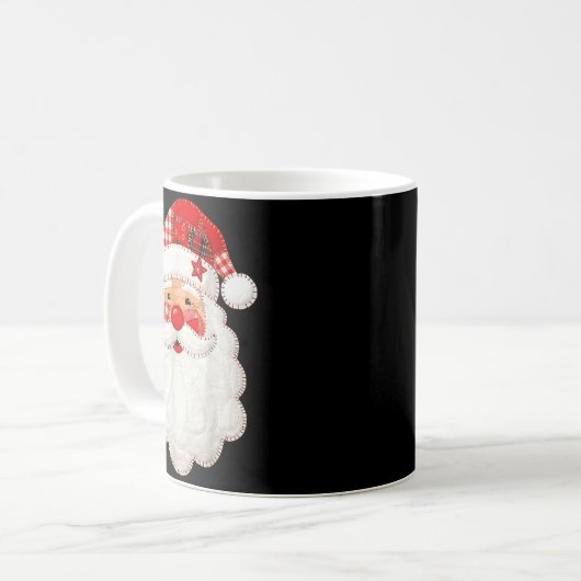 Mug Cute Patchwork Santa Claus Christmas Xmas Men Wome (Devant gauche)