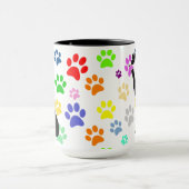 Mug Cute Paw Motif et Chat Chasing un papillon (Centre)