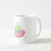 Mug Cute Peace Loving Alien In Little Spaceship (Devant droit)