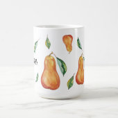 Mug Cute Pear Pattern Wtercolor Art Hand-painted (Centre)