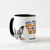 Mug Cute Peeking Boston Terrier Vous Faites Mon Wag De (Devant gauche)