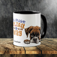 Cute Peeking Boxer Chien Vous Faites Mon Wag De Qu