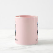 Mug Cute Penguins rose Personnalisé Texte bilingue (Centre)