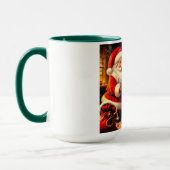 Mug Cute Père Noël et Reindeer (Gauche)
