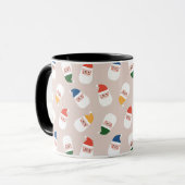 Mug Cute Père Noël fait face au Motif de Noël (Devant gauche)