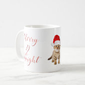 Mug Cute Père Noël Kitten Chat Merry & Bright (Devant gauche)