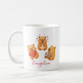Mug Cute Personalized Watercolor Capybara (Gauche)