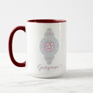 Mug Cute personnalisée Kawaii Bunny Ornamental Mandala